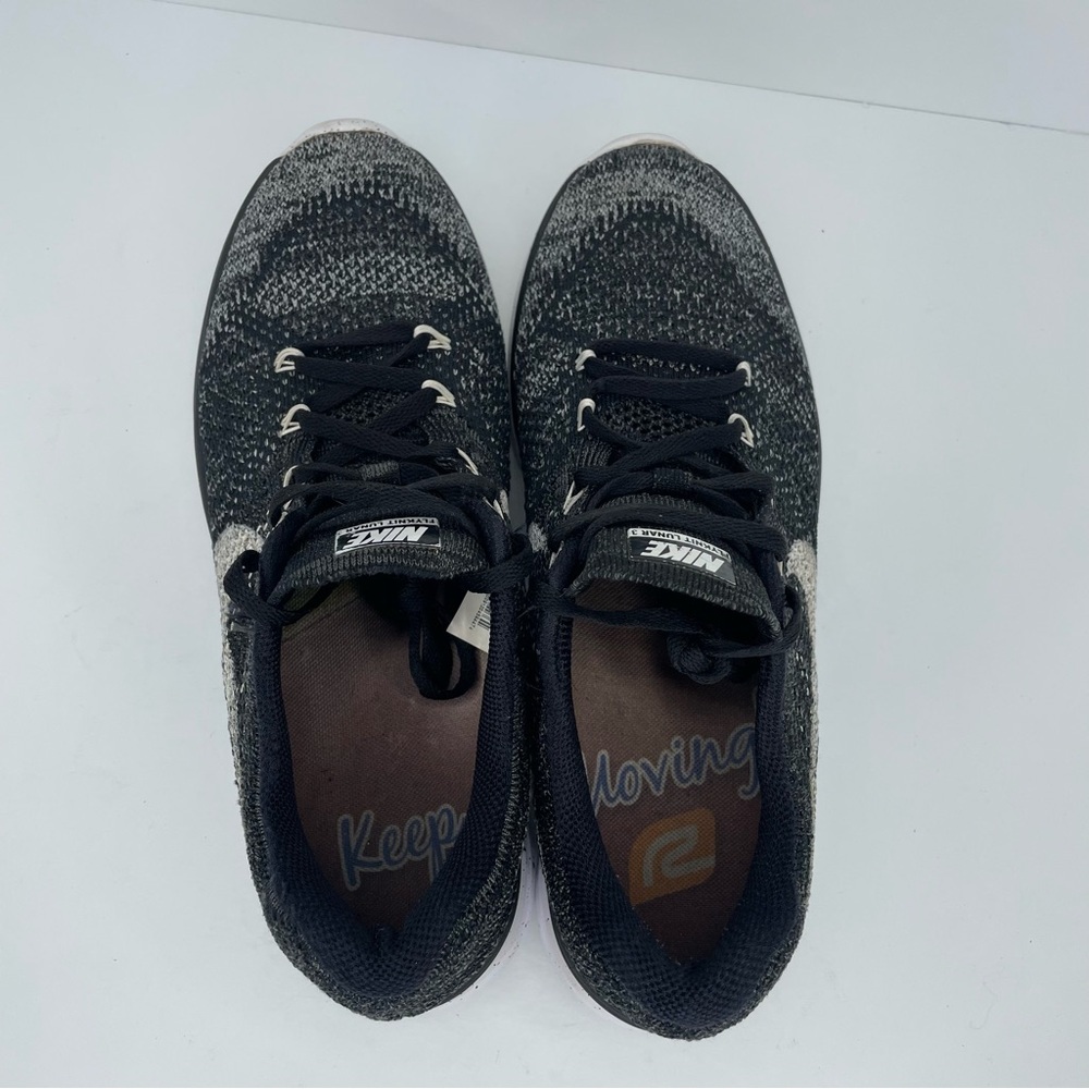 Nike Lunar Flyknit 3 Running Shoes Oreo Black White 698182-001 Womens Size 9.5 - Picture 7 of 14